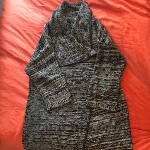 Oversized wool sweater with leather trim (unworn)